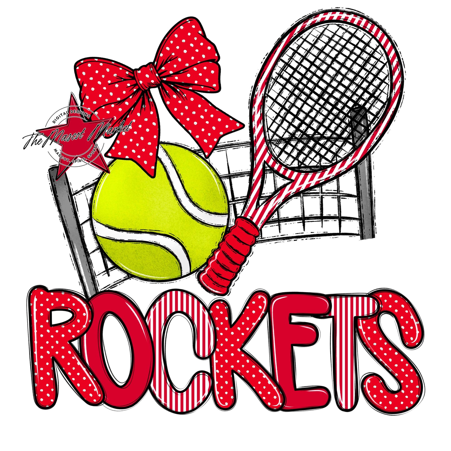 Rockets Tennis Spirit Design-Red