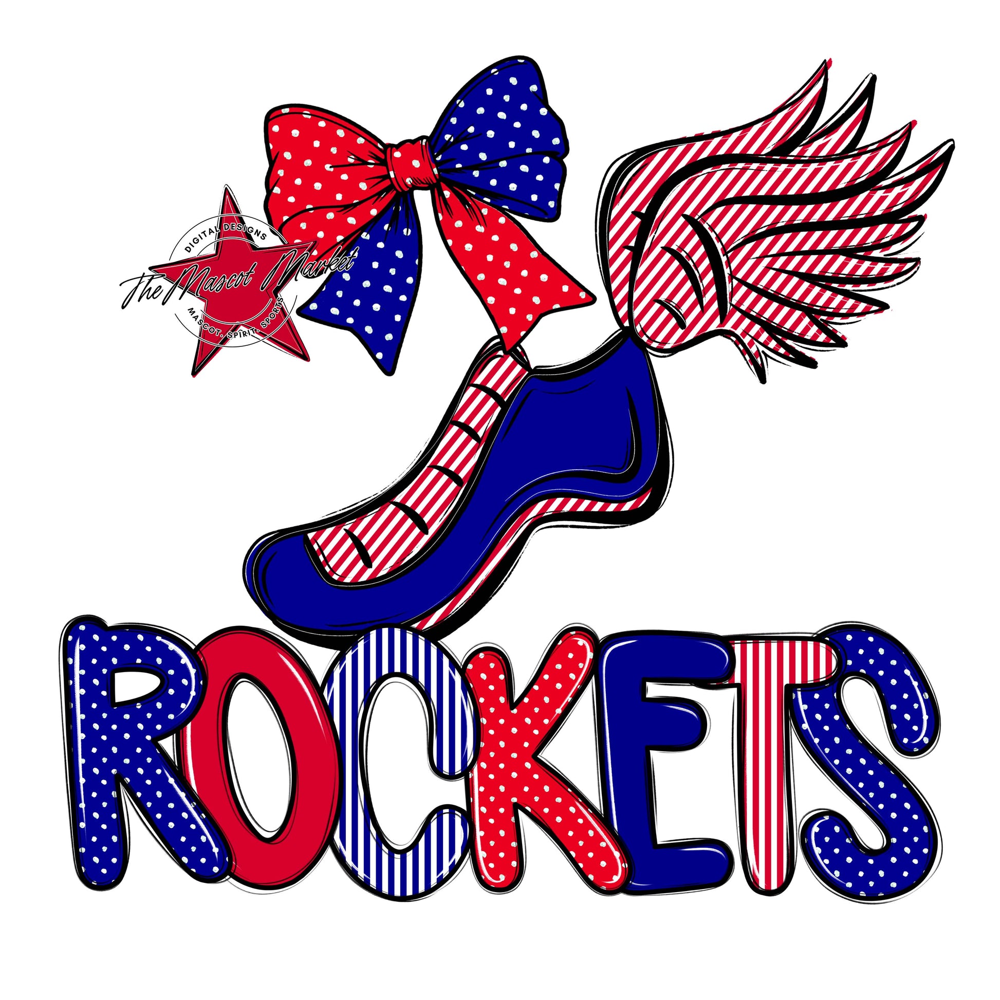 Rockets Track Spirit Design-Blue & Red