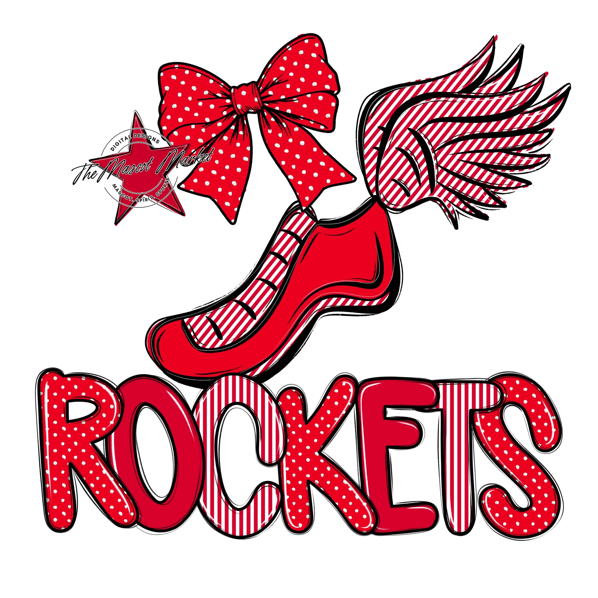 Rockets Track Spirit Design-Red