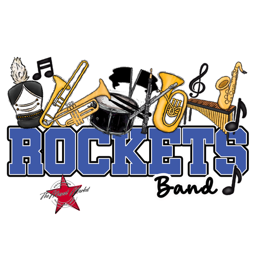 Rockets Varsity Band-Off Blue