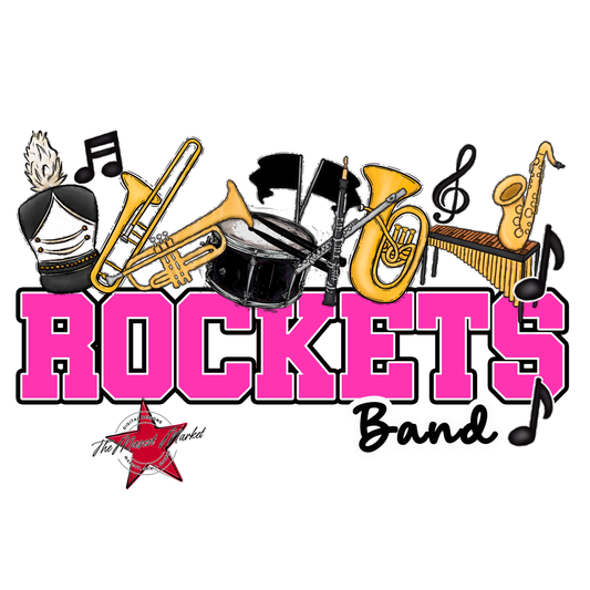 Rockets Varsity Band-Pink