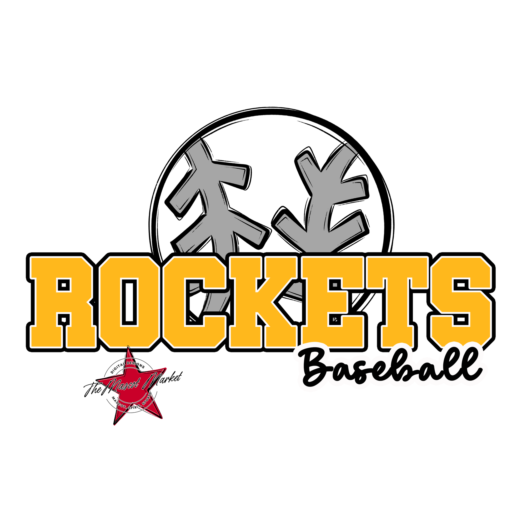 Rockets Varsity Baseball-Yellow