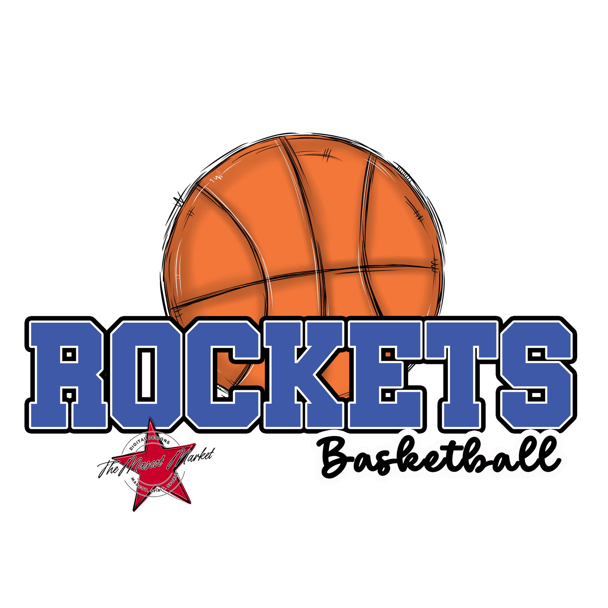 Rockets Varsity Basketball-Off Blue