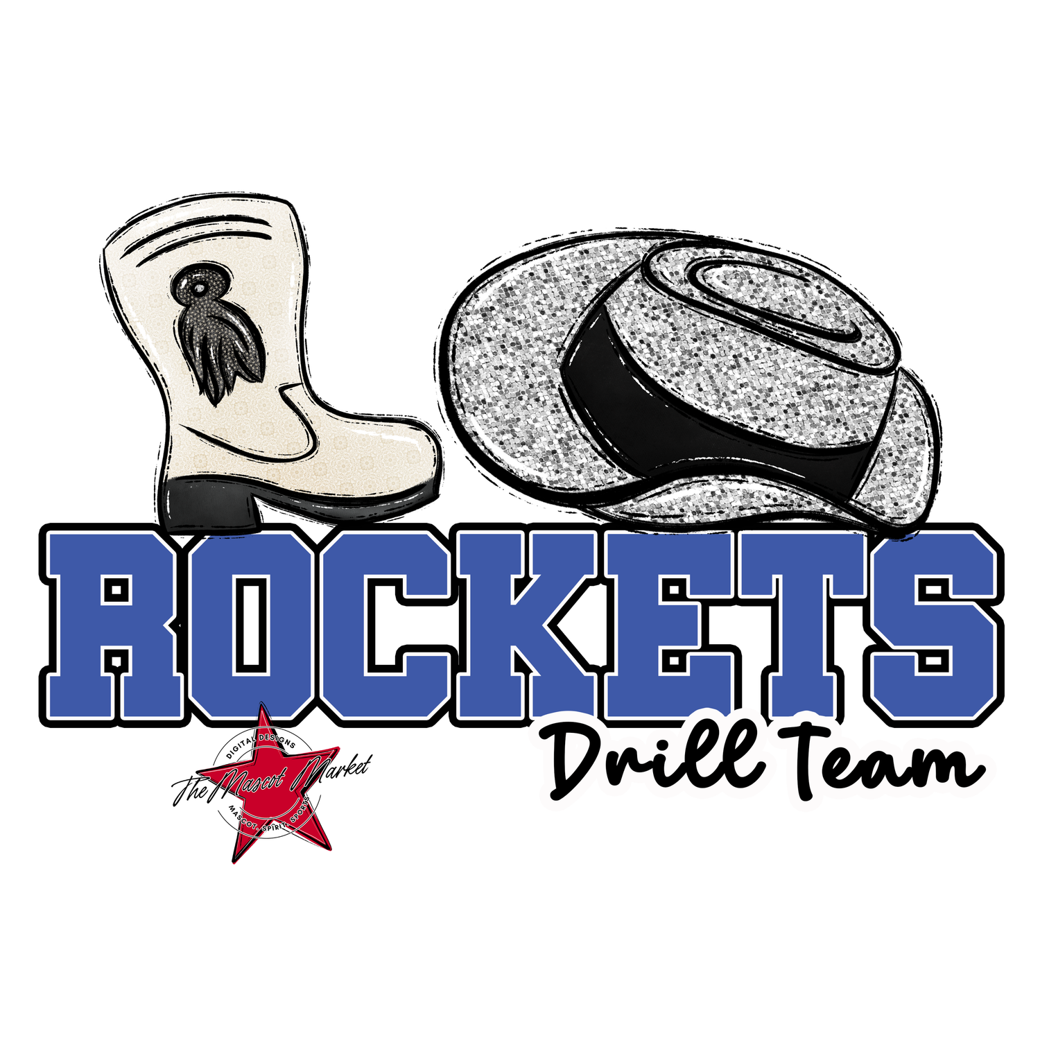 Rockets Varsity Drillteam-Off Blue