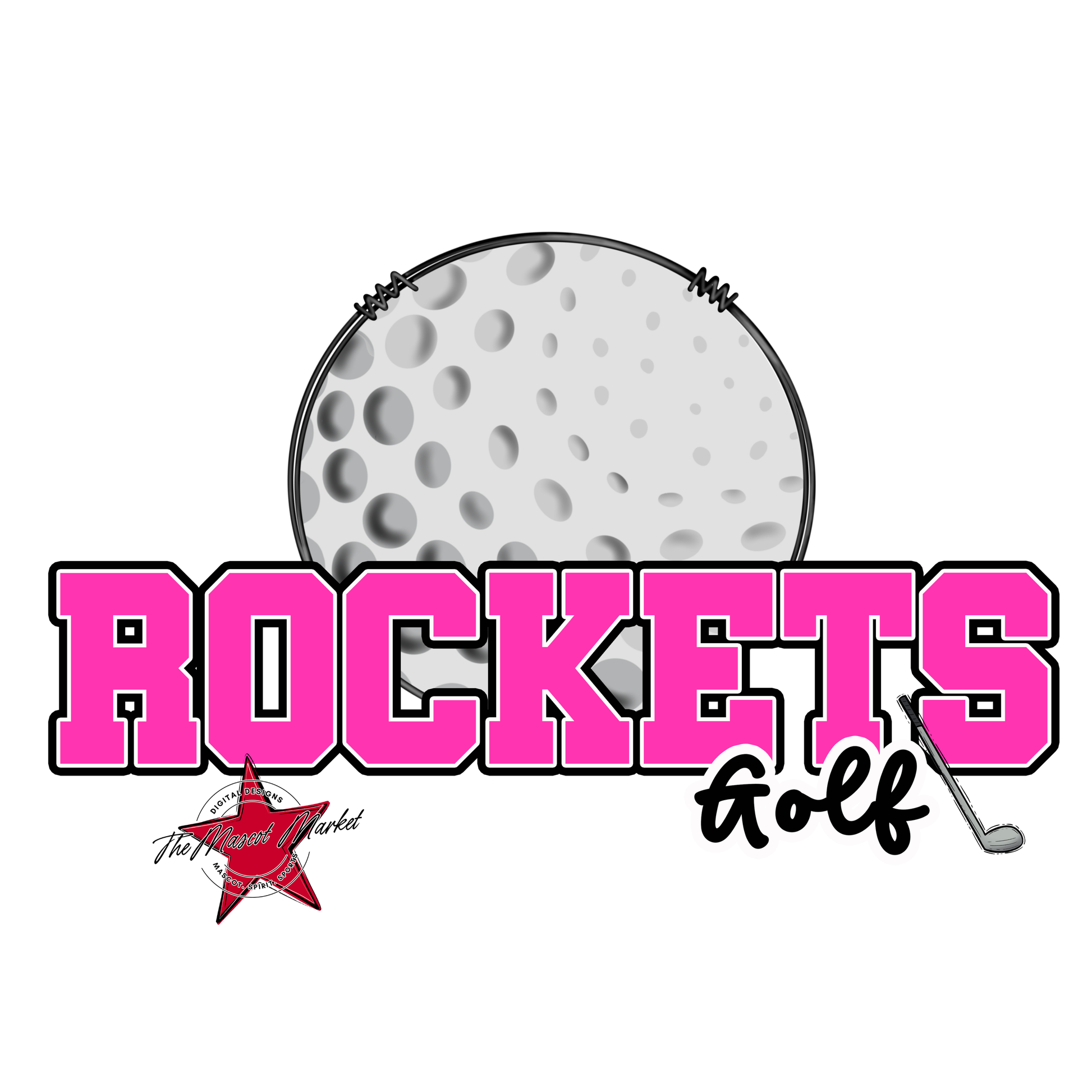 Rockets Varsity Golf-Pink