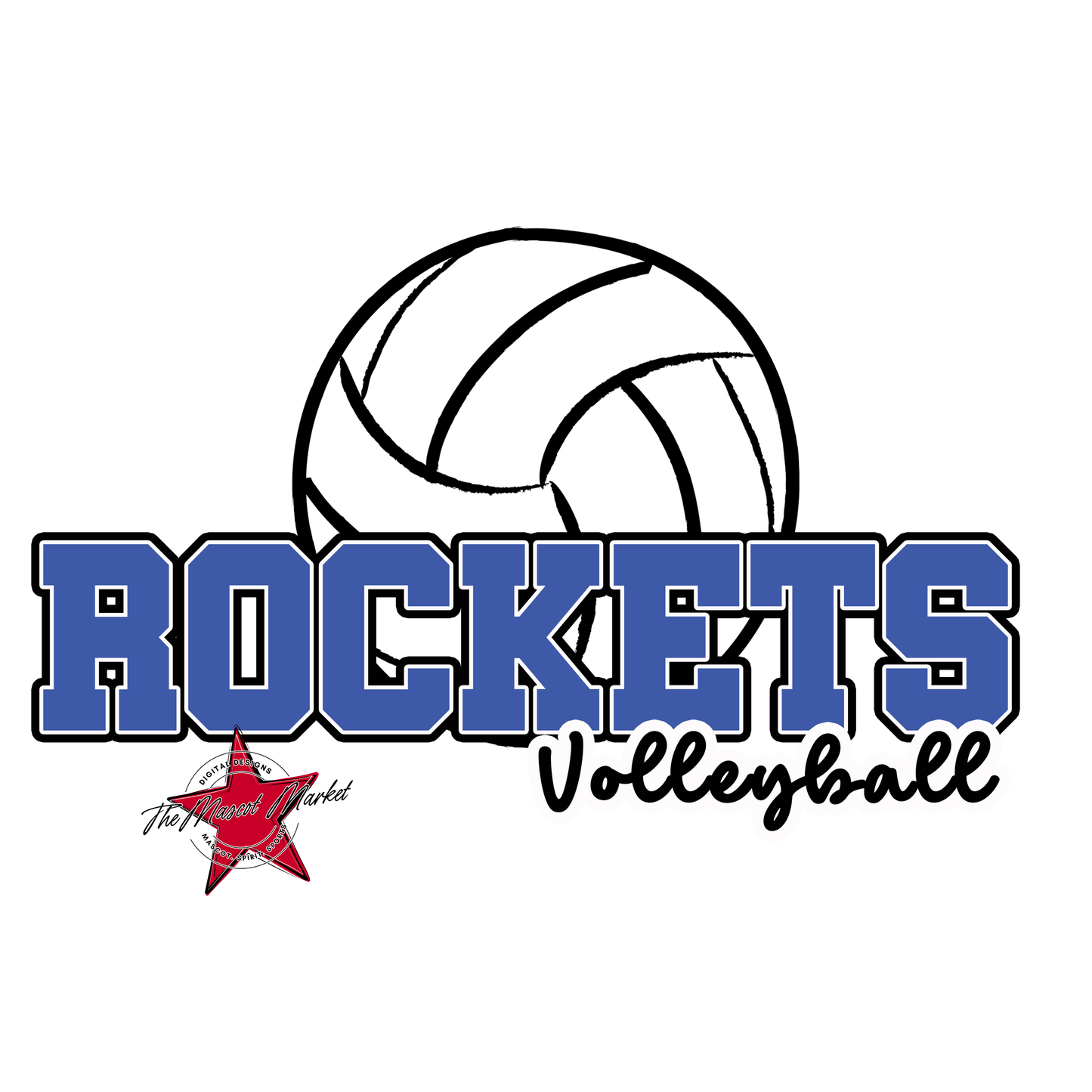 Rockets Varsity Volleyball-Off Blue