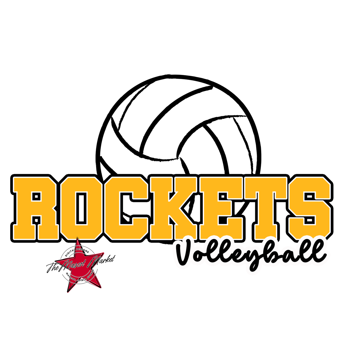 Rockets Varsity Volleyball-Yellow