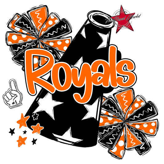 Royals Cheer Megaphone Design-Orange