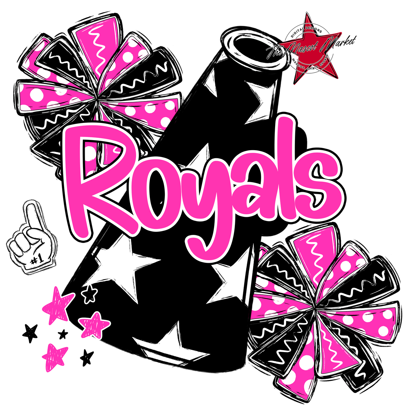 Royals Cheer Megaphone Design-Pink