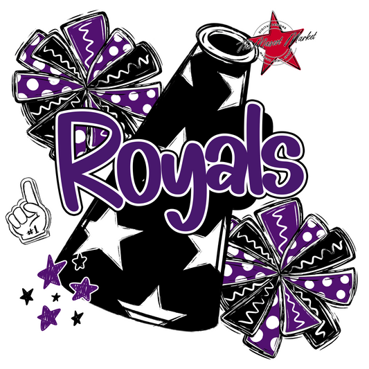 Royals Cheer Megaphone Design-Purple