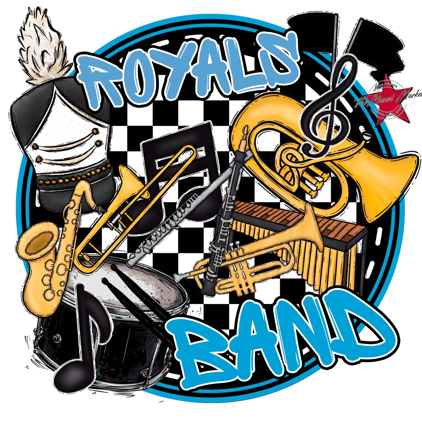 Royals Circle Band Frame-Carolina Blue