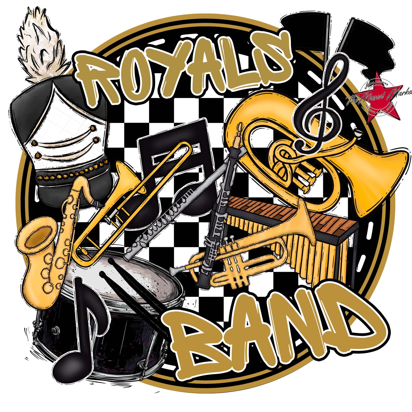 Royals Circle Band Frame-Gold