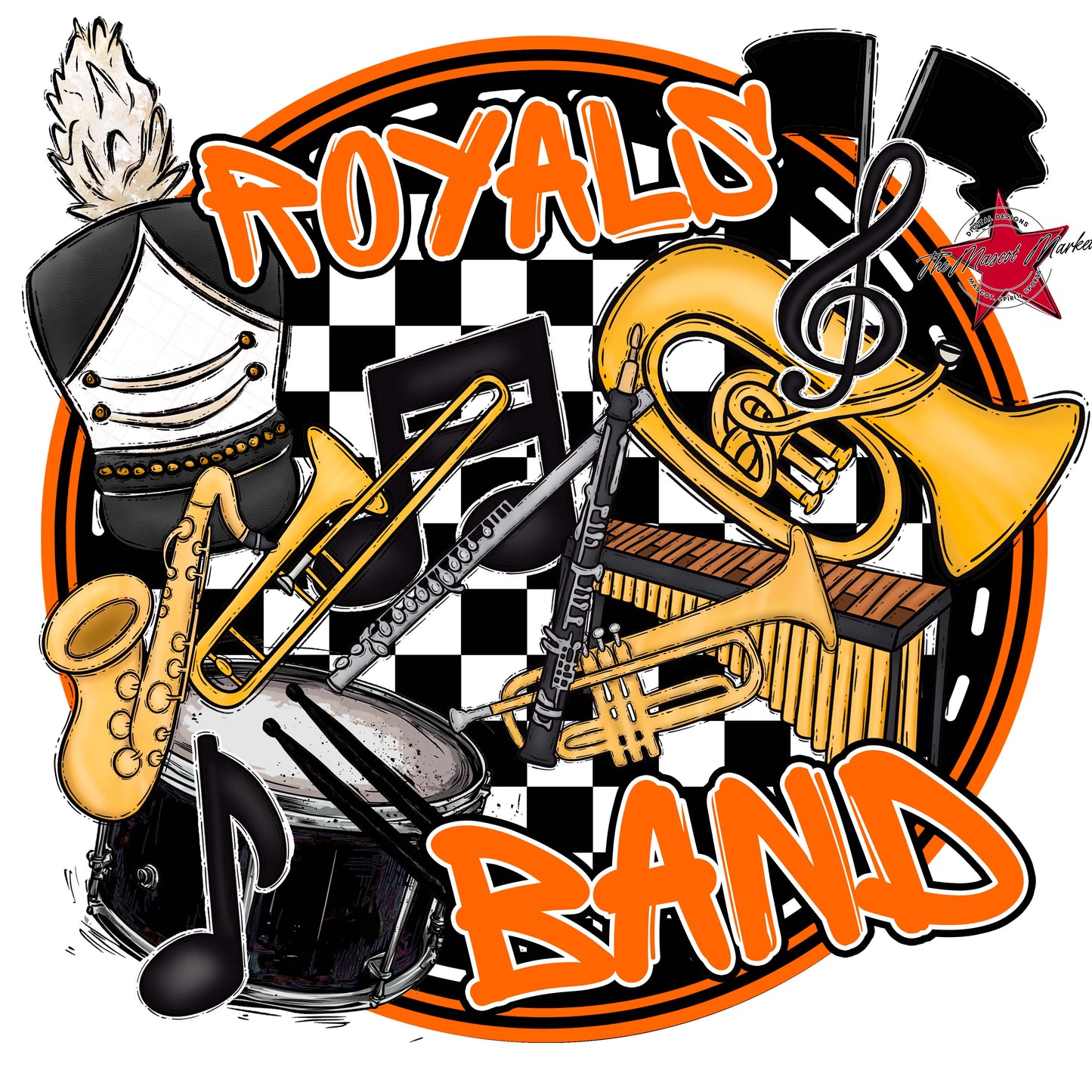 Royals Circle Band Frame-Orange
