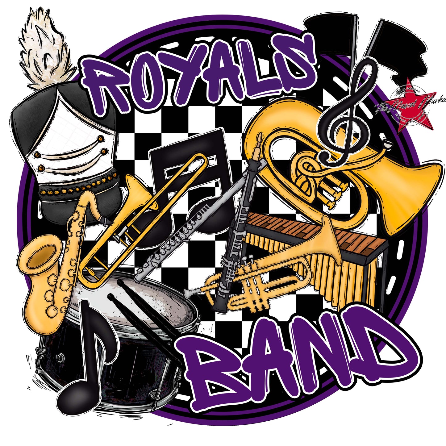 Royals Circle Band Frame-Purple