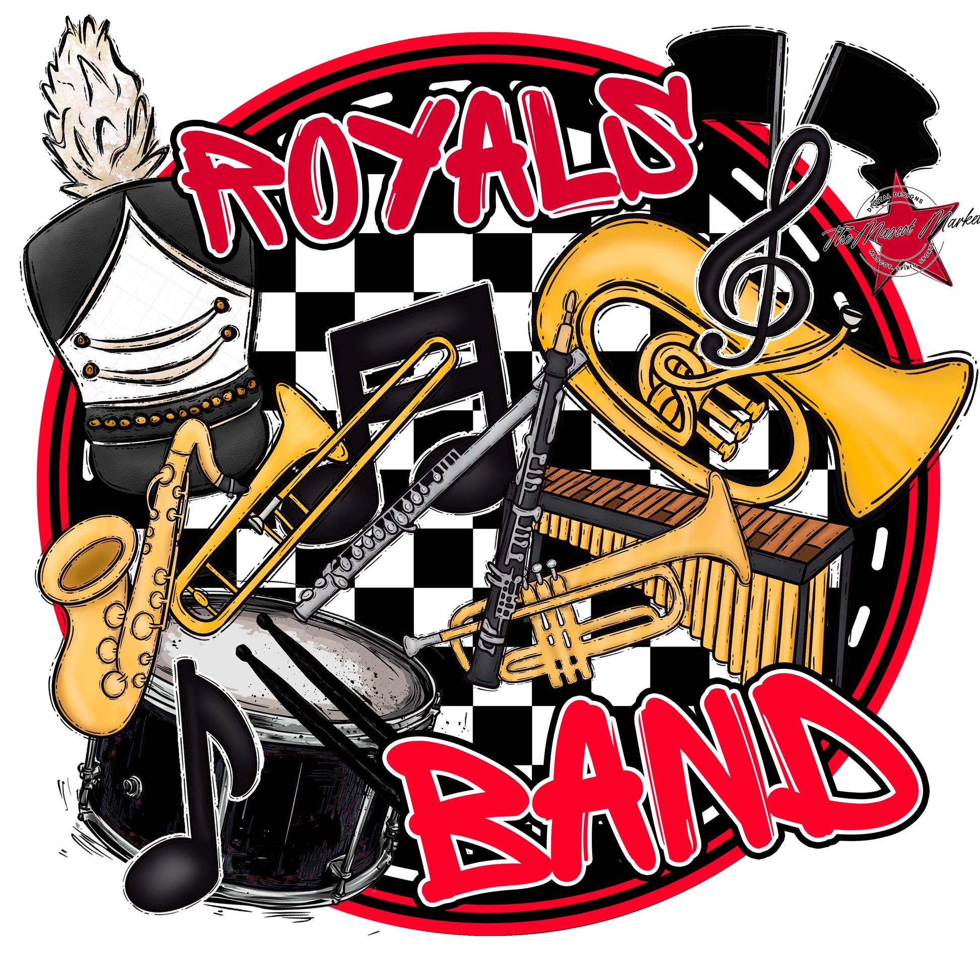 Royals Circle Band Frame-Red