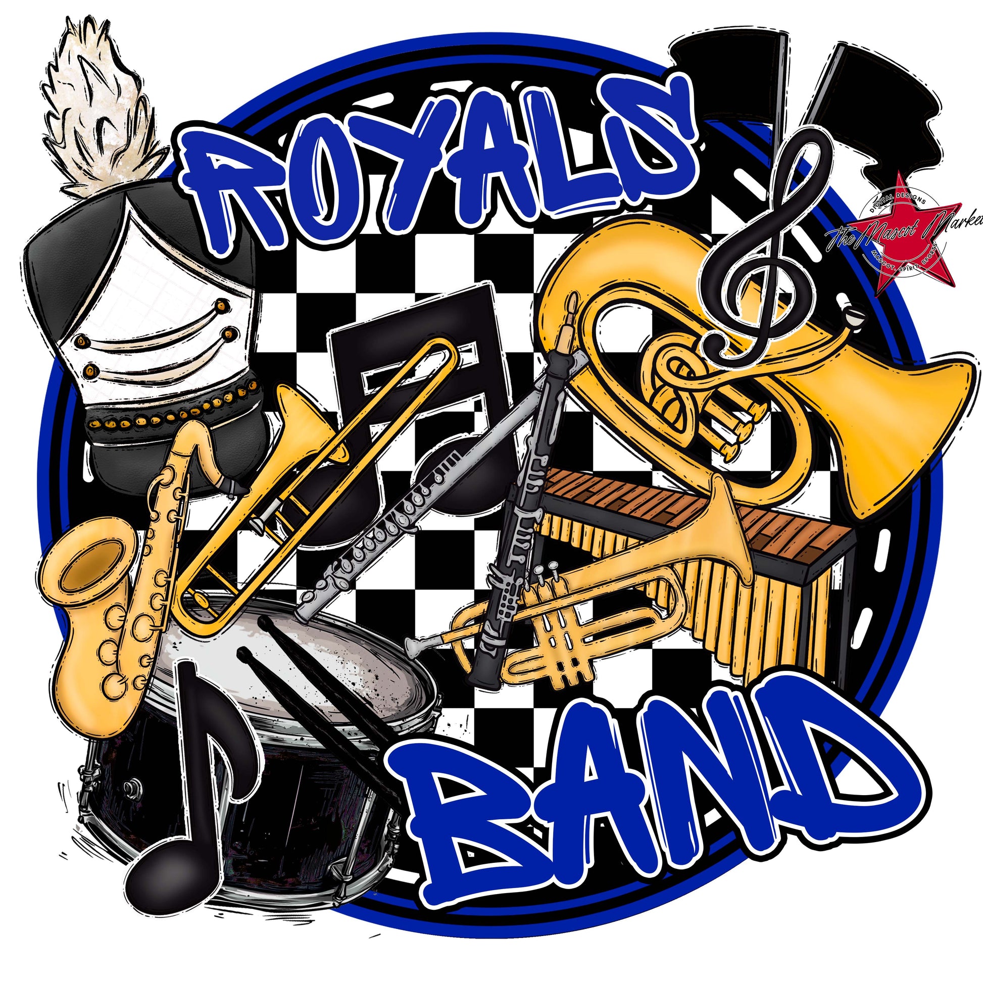 Royals Circle Band Frame-Royal Blue
