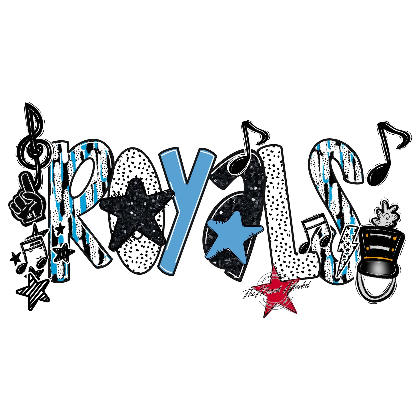 Royals Band Scrape-Carolina Blue