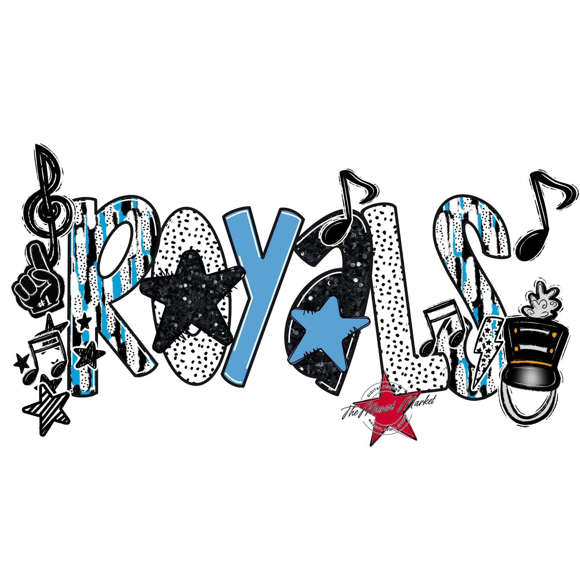 Royals Band Scrape-Carolina Blue