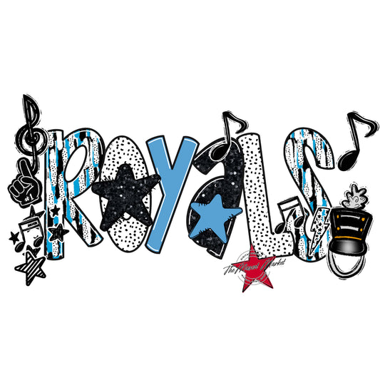 Royals Band Scrape-Carolina Blue