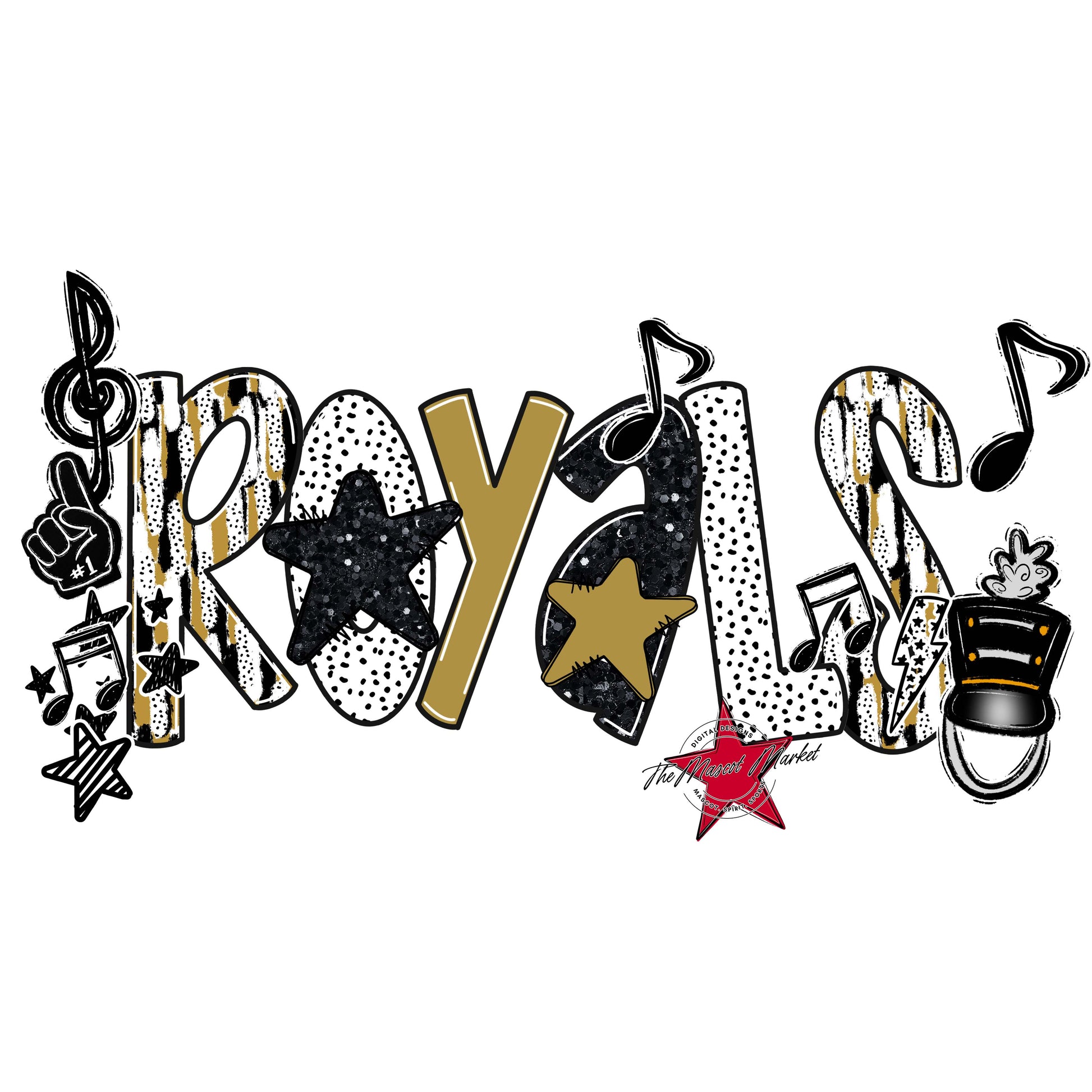 Royals Band Scrape-Gold