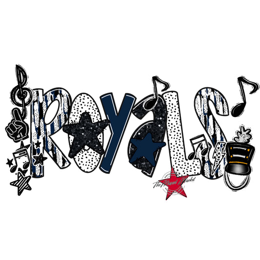 Royals Band Scrape-Navy