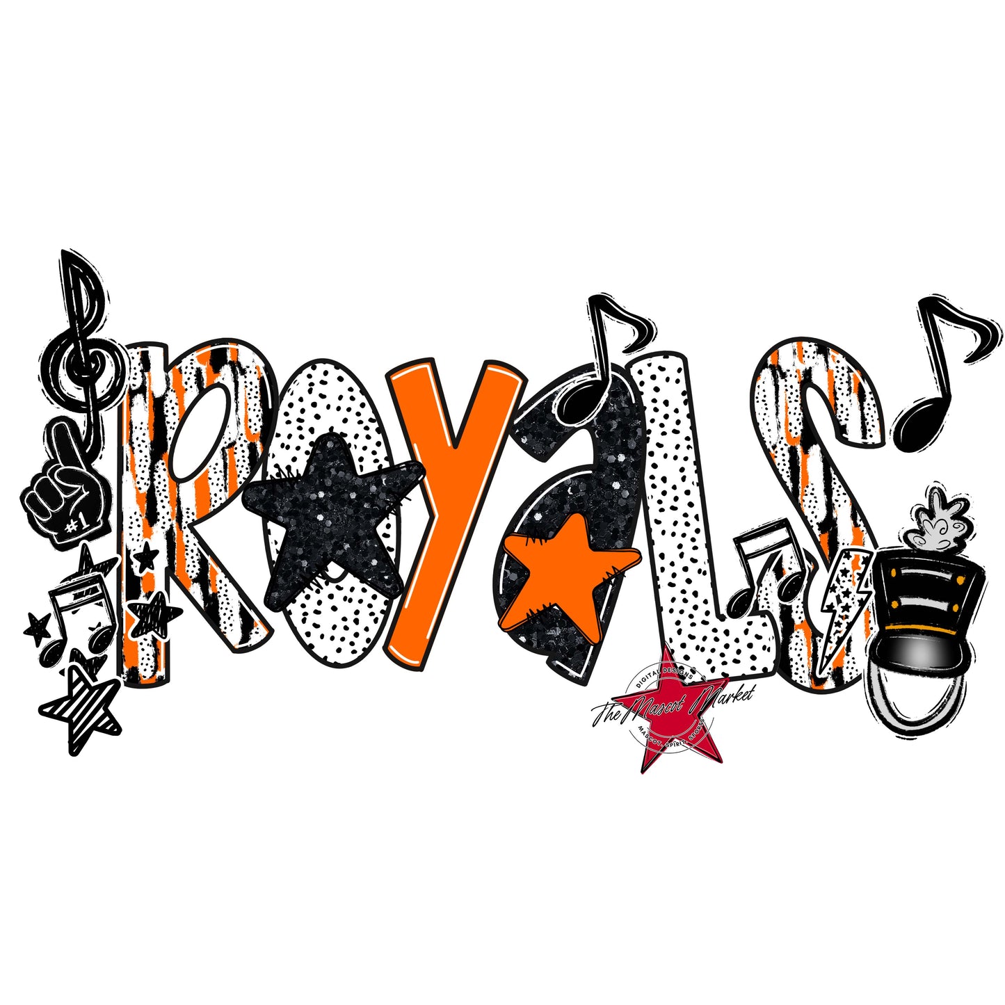 Royals Band Scrape-Orange