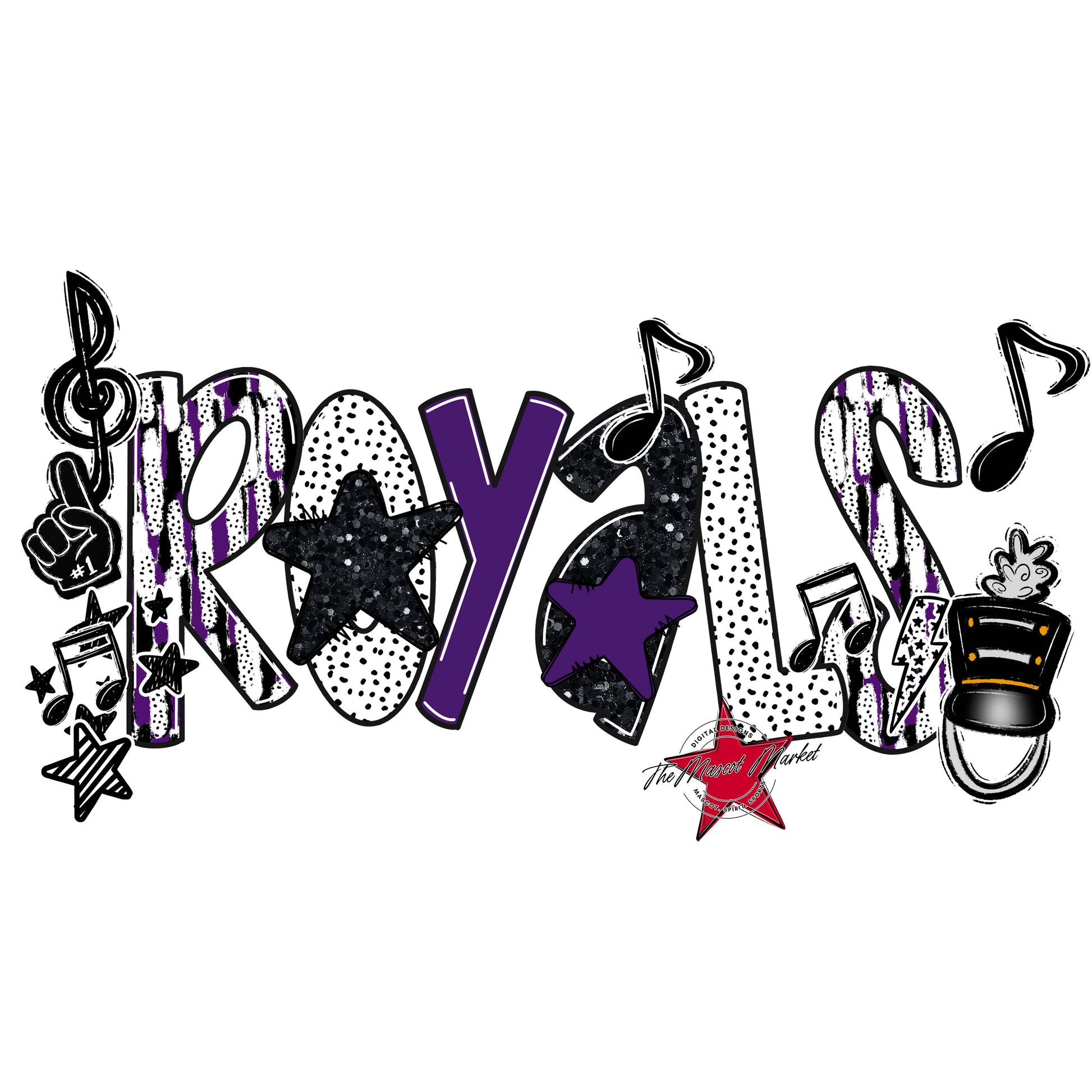 Royals Band Scrape-Purple