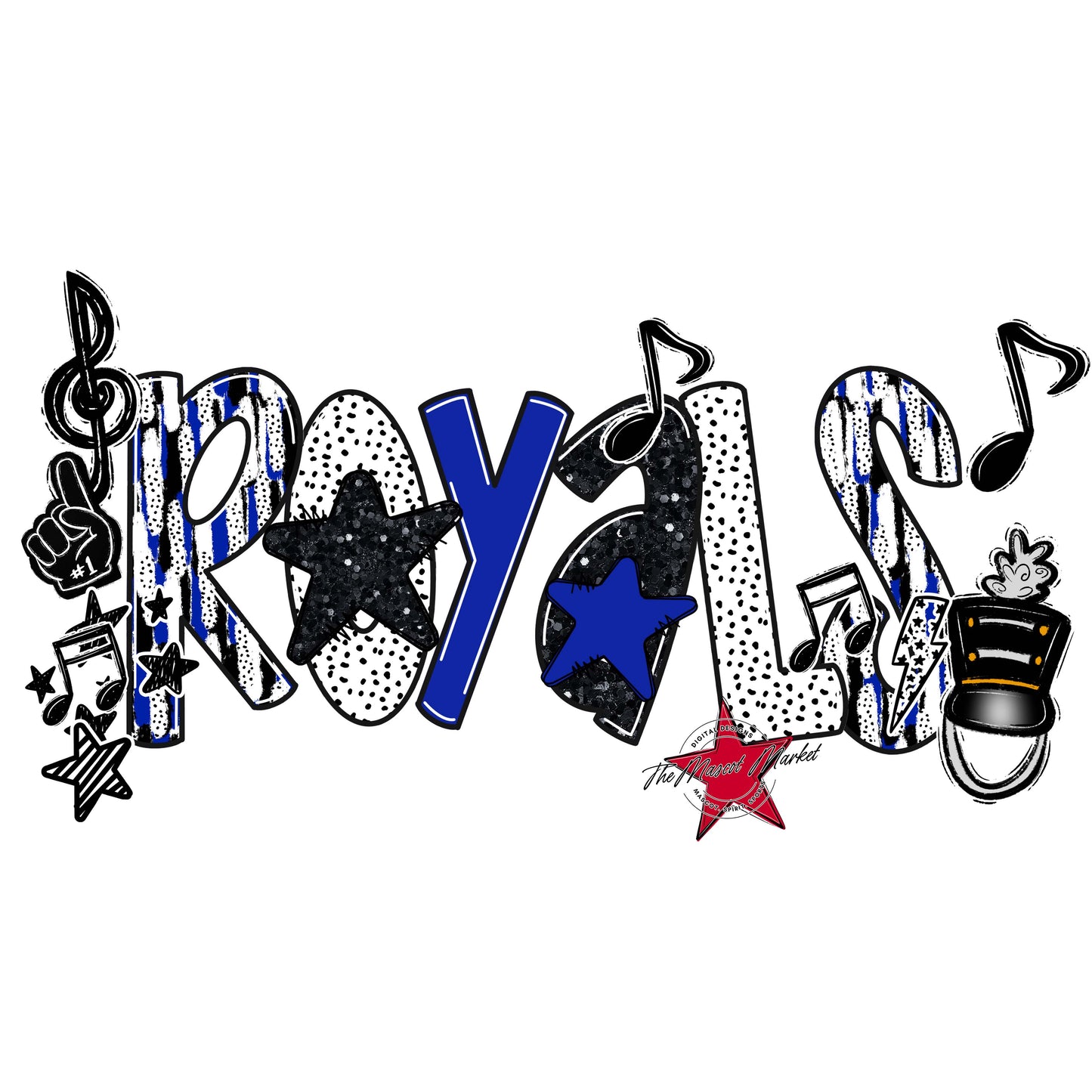 Royals Band Scrape-Royal Blue