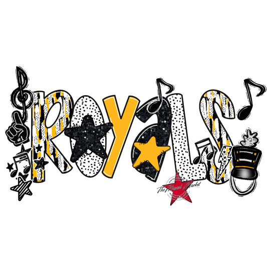 Royals Band Scrape-Yellow