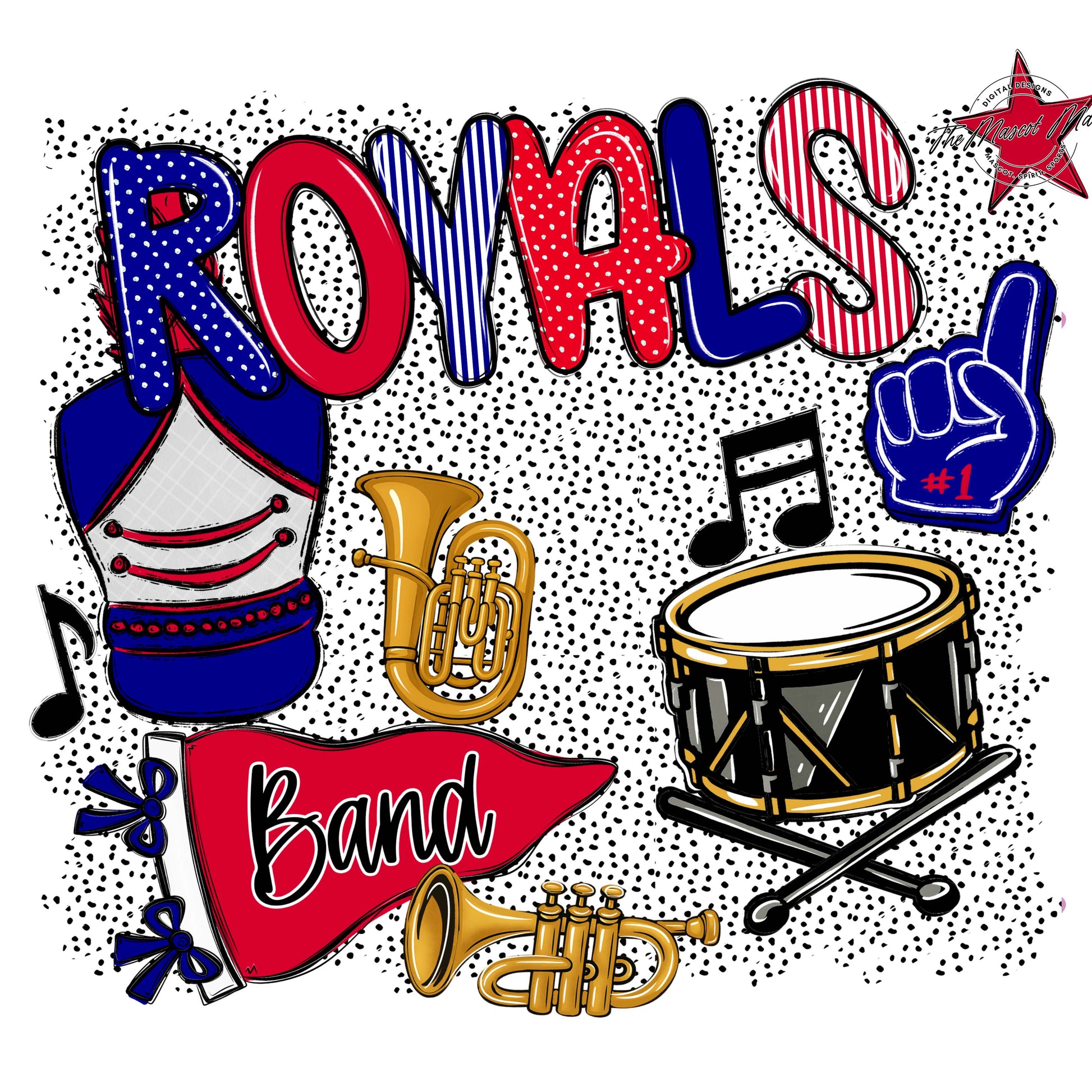 Royals Band Spirit-Blue & Red