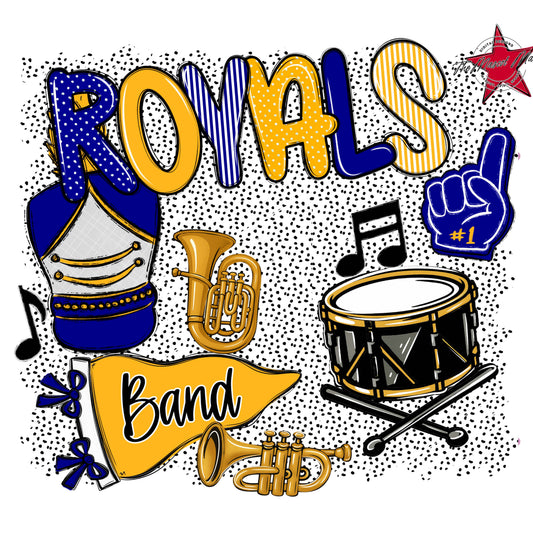 Royals Band Spirit-Blue & Yellow