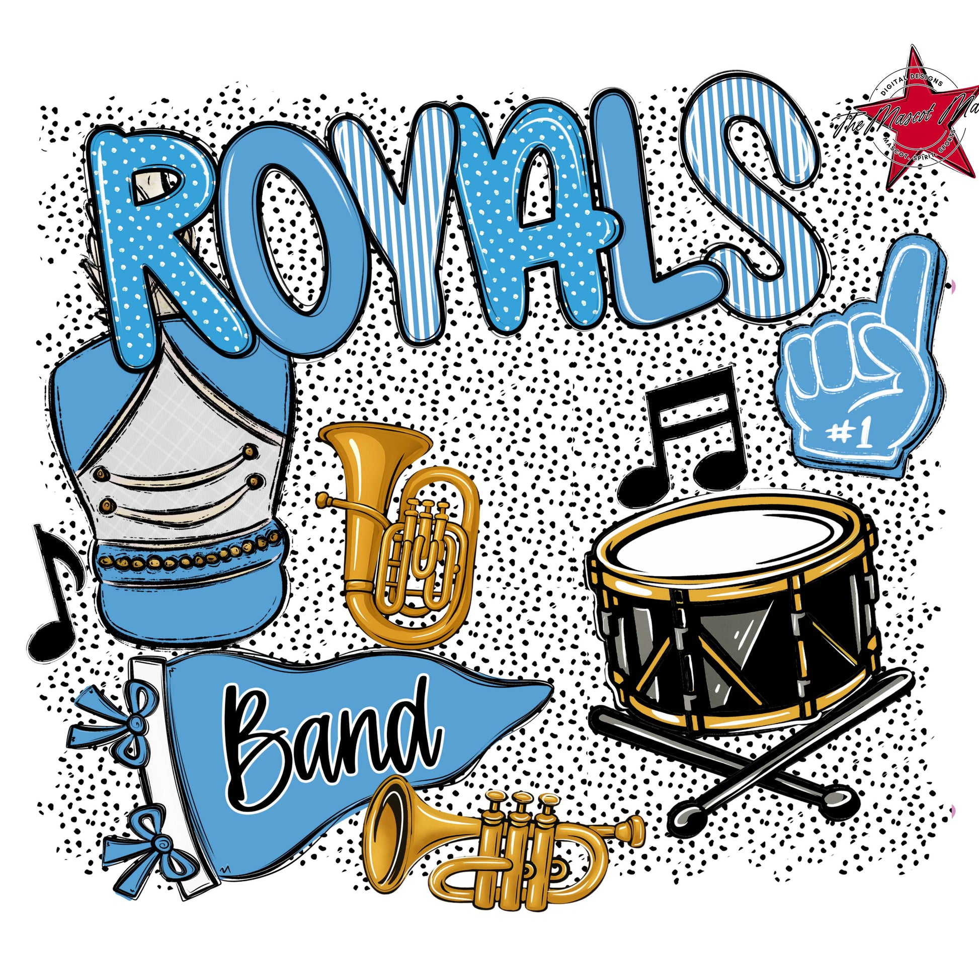 Royals Band Spirit-Carolina Blue