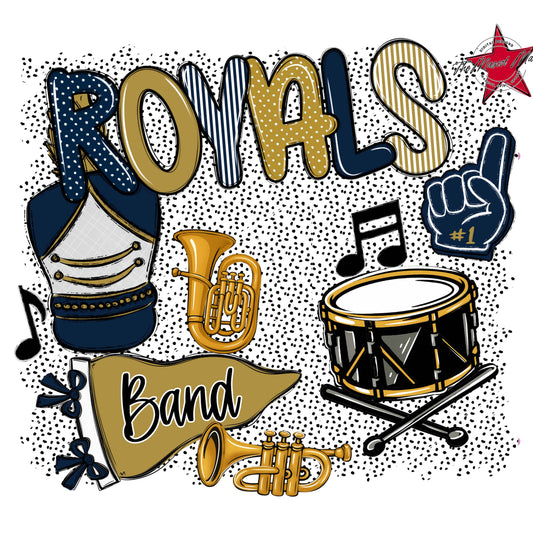 Royals Band Spirit-Navy & Gold
