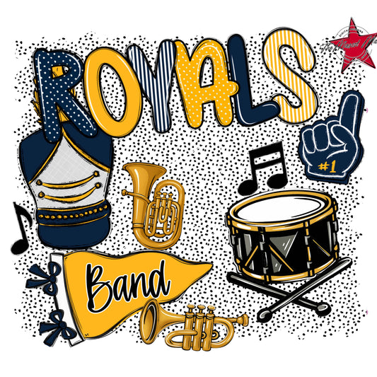 Royals Band Spirit-Navy & Yellow