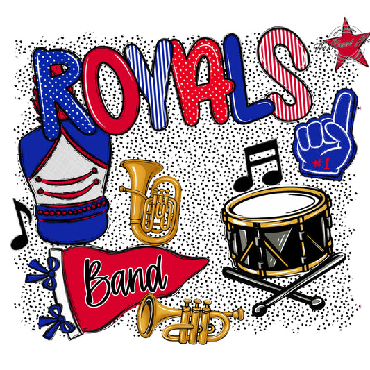 Royals Band Spirit-Royal Blue & Red