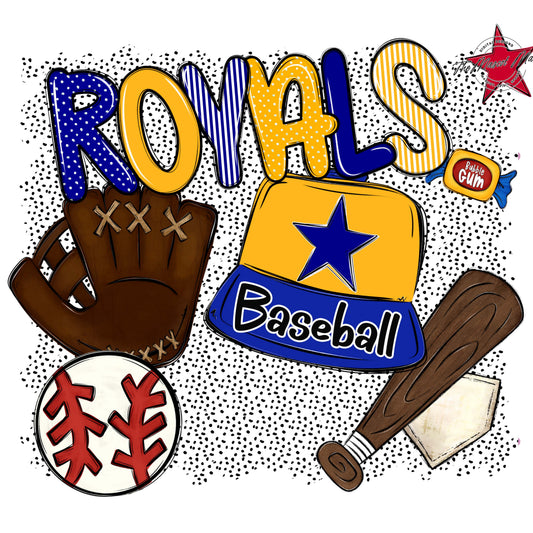 Royals Baseball Spirit-Blue & Yellow