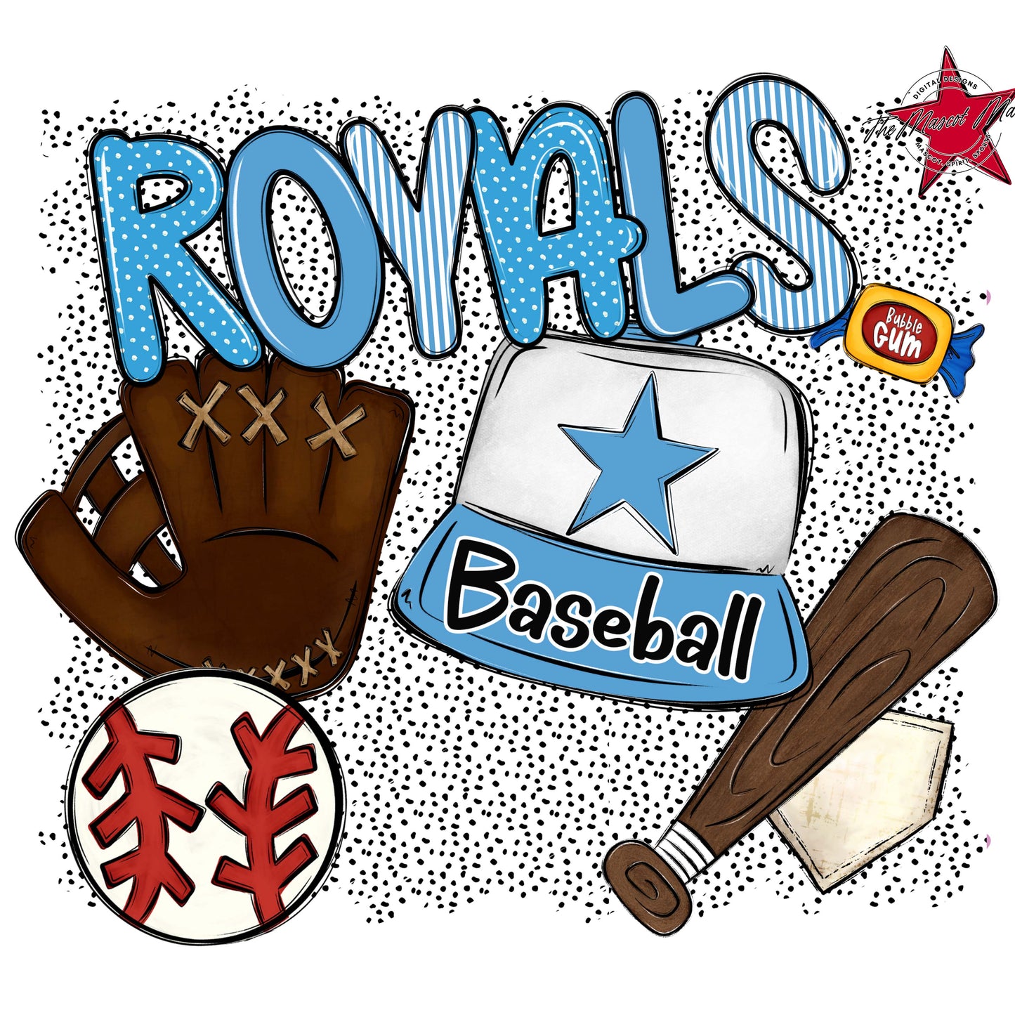 Royals Baseball Spirit-Carolina Blue