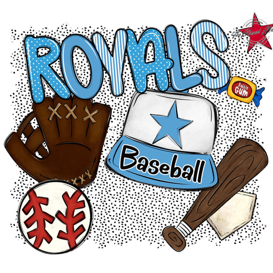 Royals Baseball Spirit-Carolina Blue