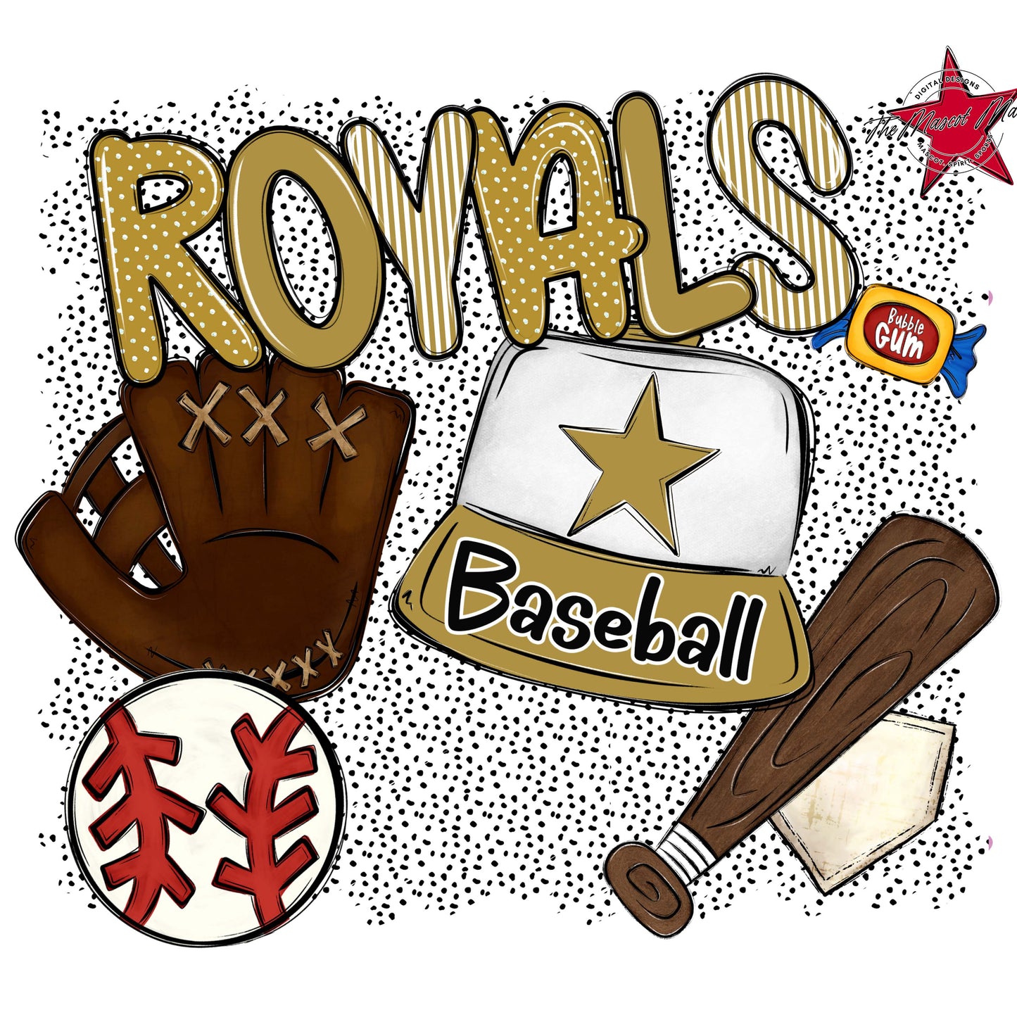 Royals Baseball Spirit-Gold