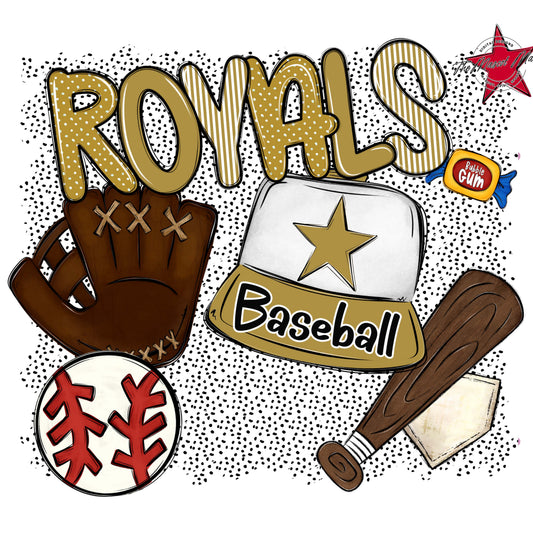 Royals Baseball Spirit-Gold