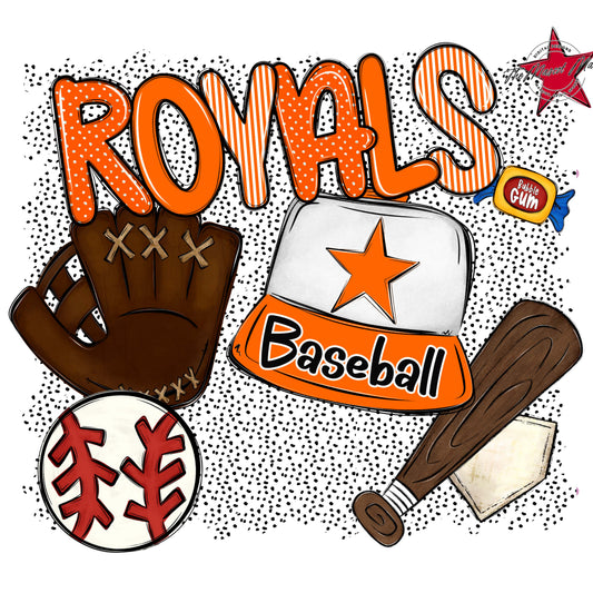 Royals Baseball Spirit-Orange