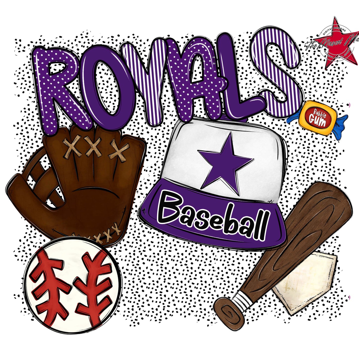 Royals Baseball Spirit-Purple