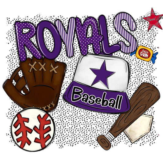Royals Baseball Spirit-Purple