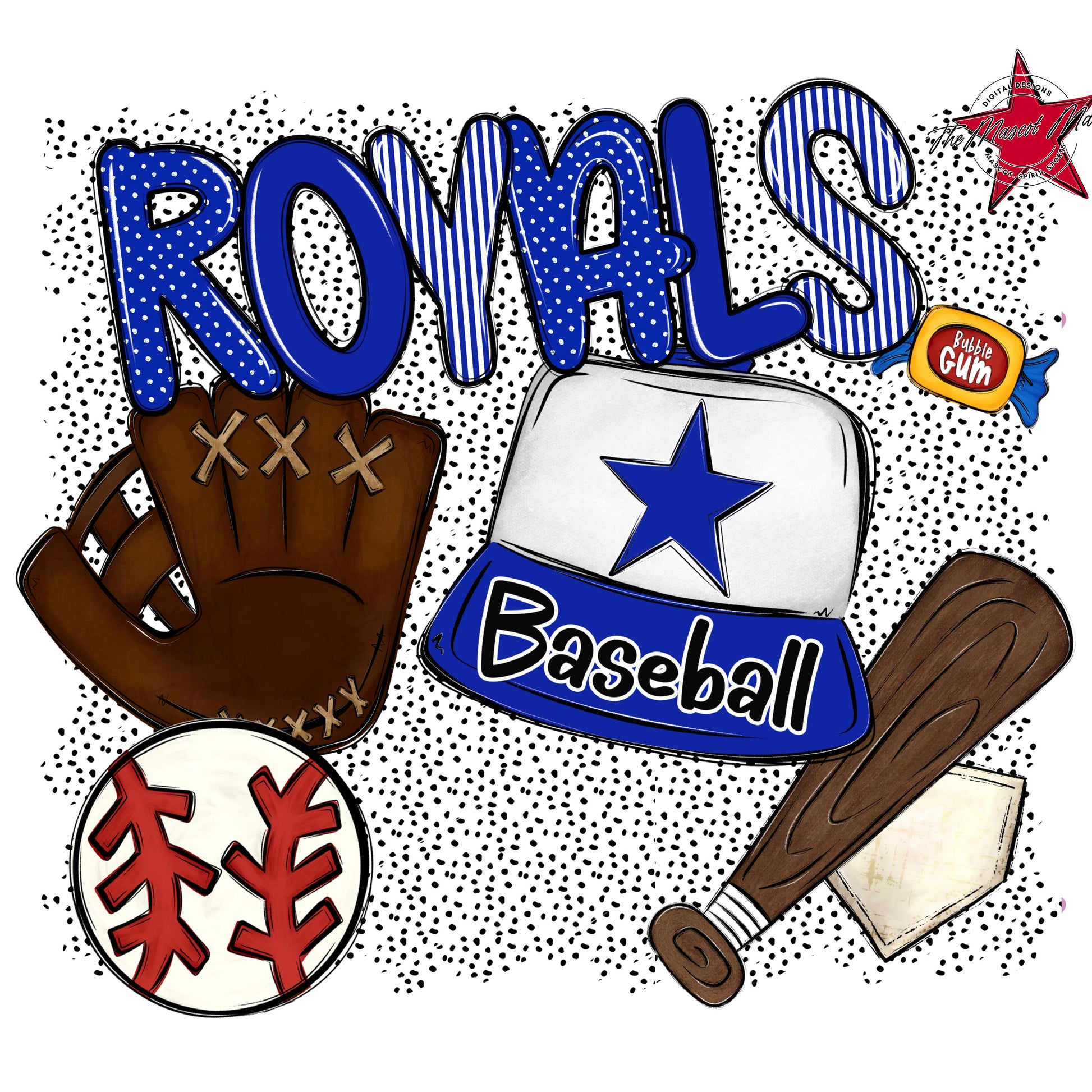 Royals Baseball Spirit-Royal Blue