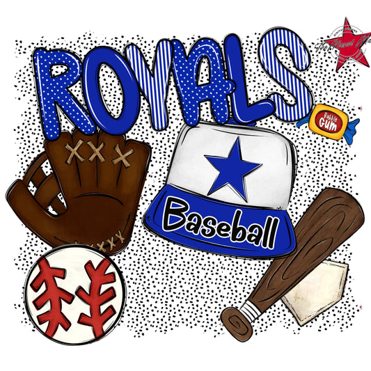 Royals Baseball Spirit-Royal Blue