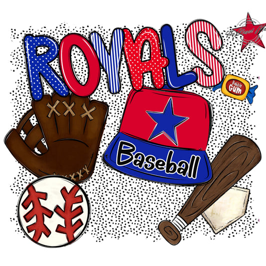 Royals Baseball Spirit-Royal Blue & Red