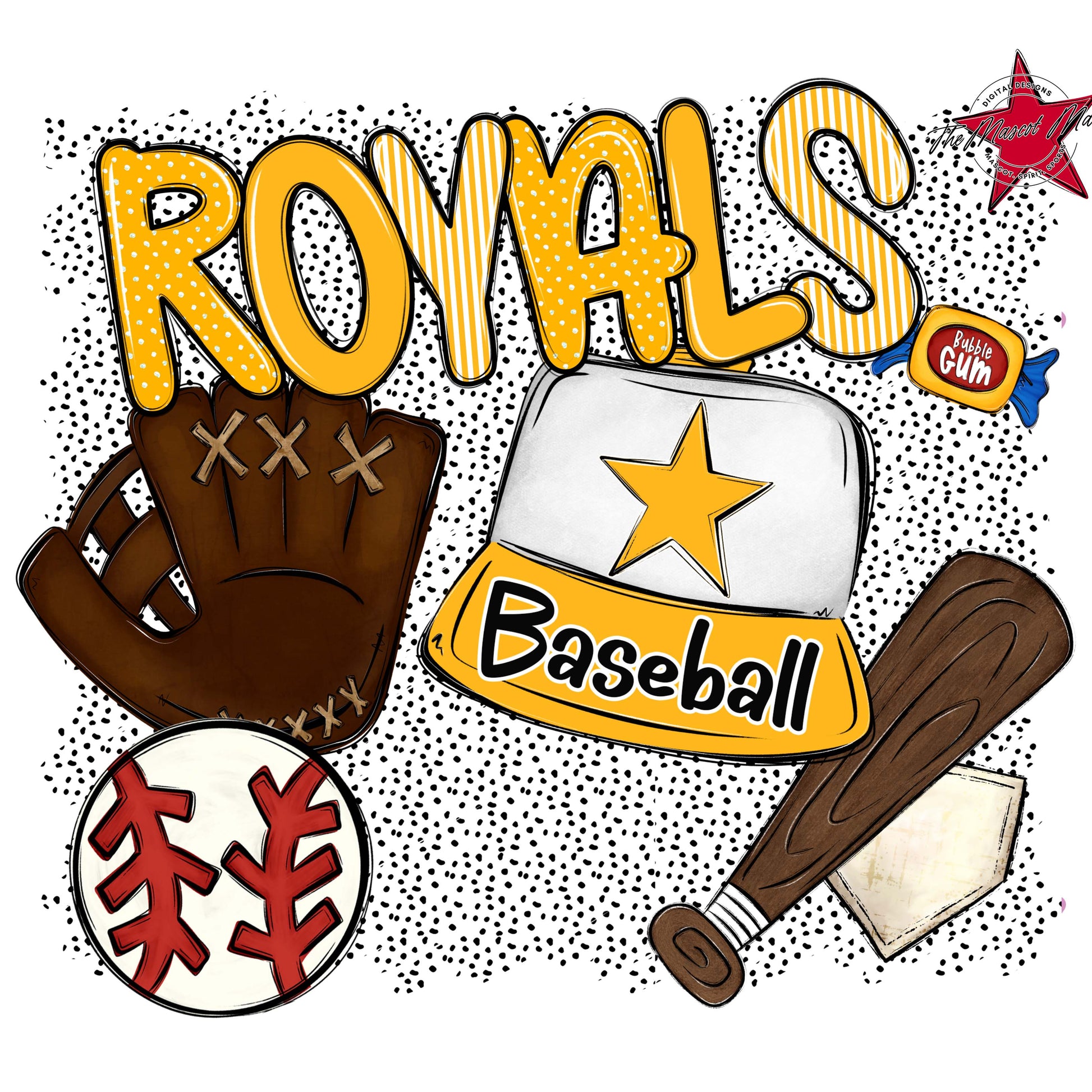 Royals Baseball Spirit-Yellow