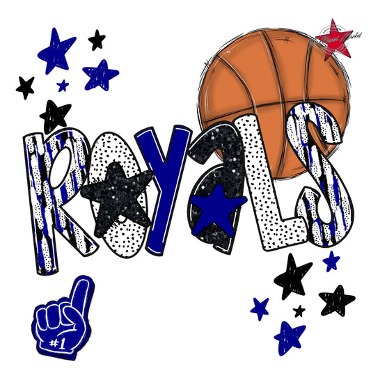 Royals Basketball Scrape-Blue