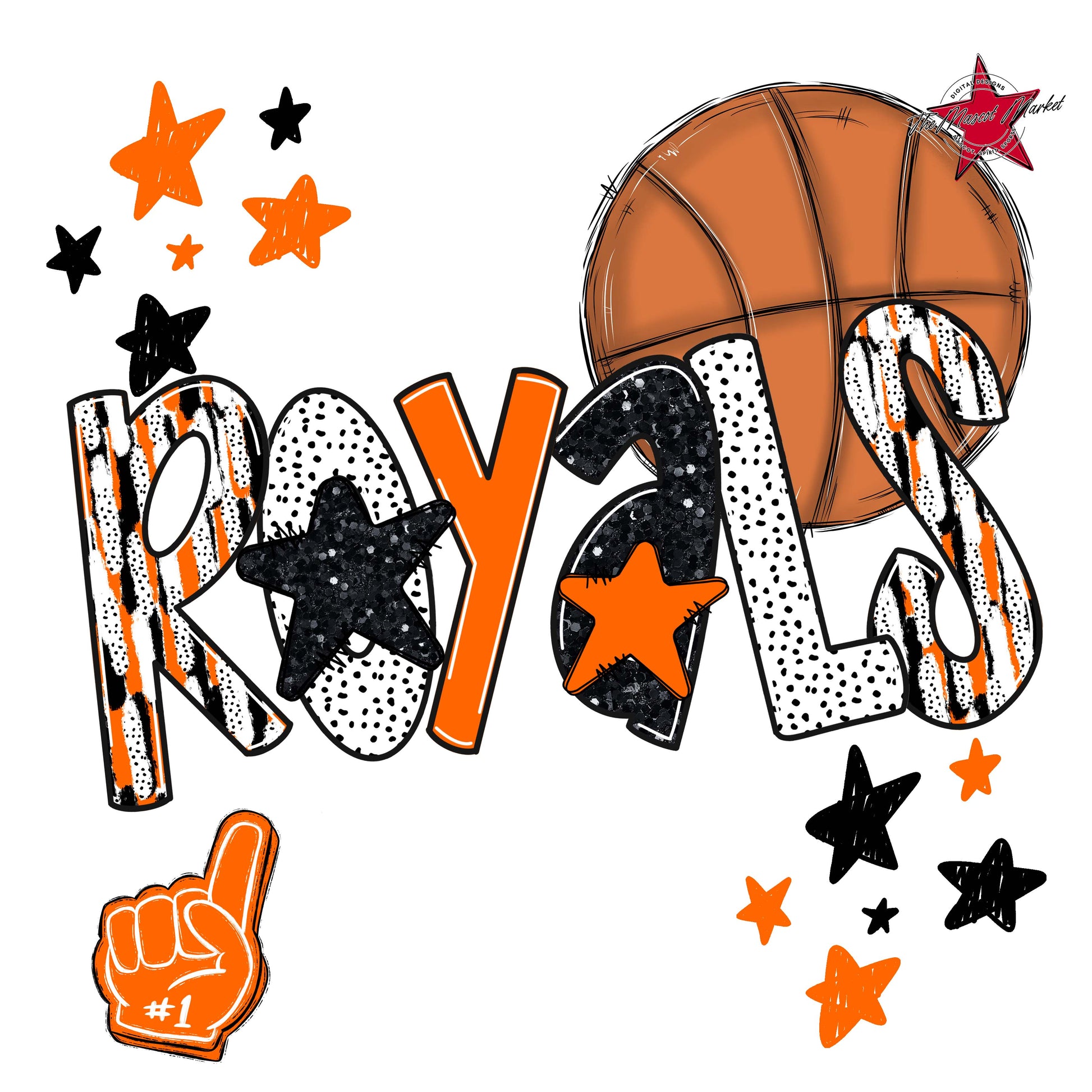 Royals Basketball Scrape-Orange