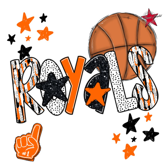 Royals Basketball Scrape-Orange